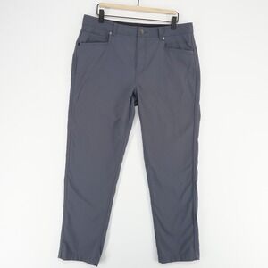Western Rise Pants Mens 34 Gray Stretch Nylon Outdoor‎ Hiking Travel 5 Pocket